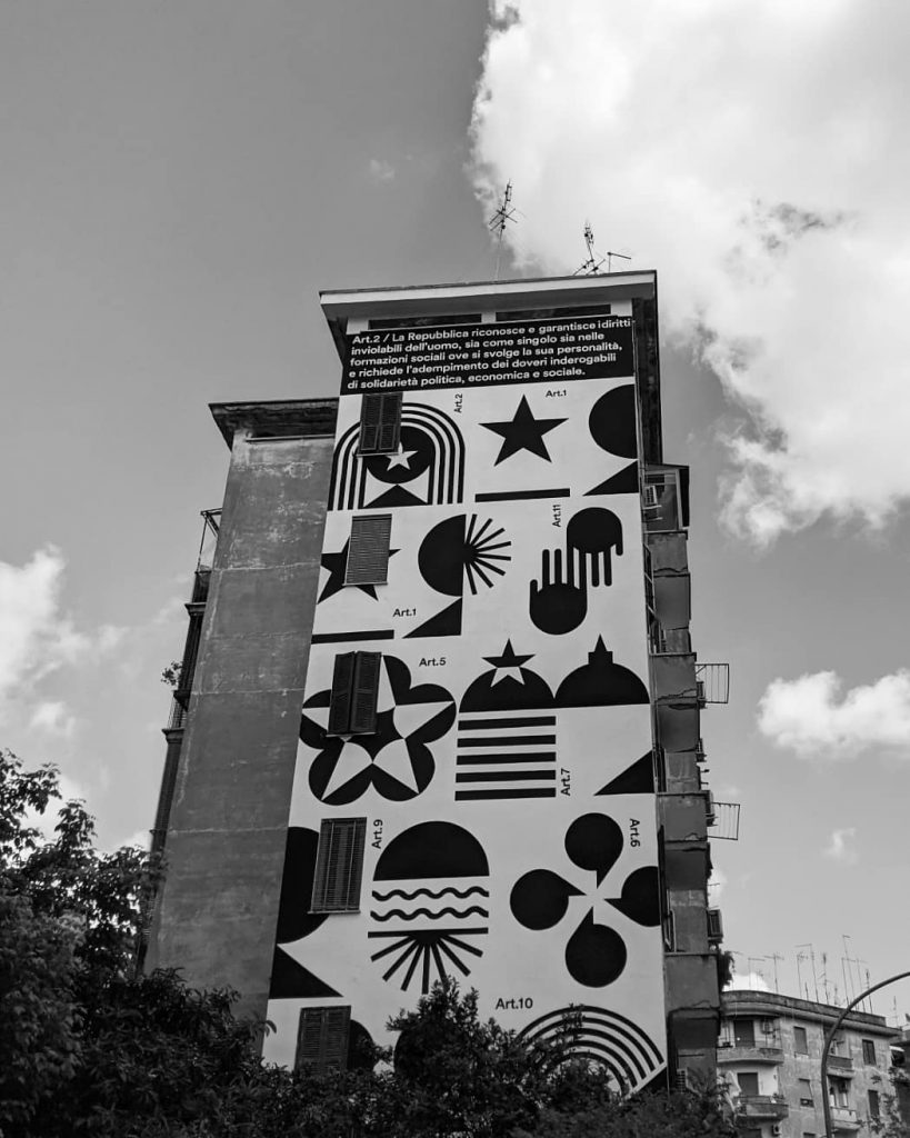 L'opera di street art che rende omaggio alla Costituzione italiana