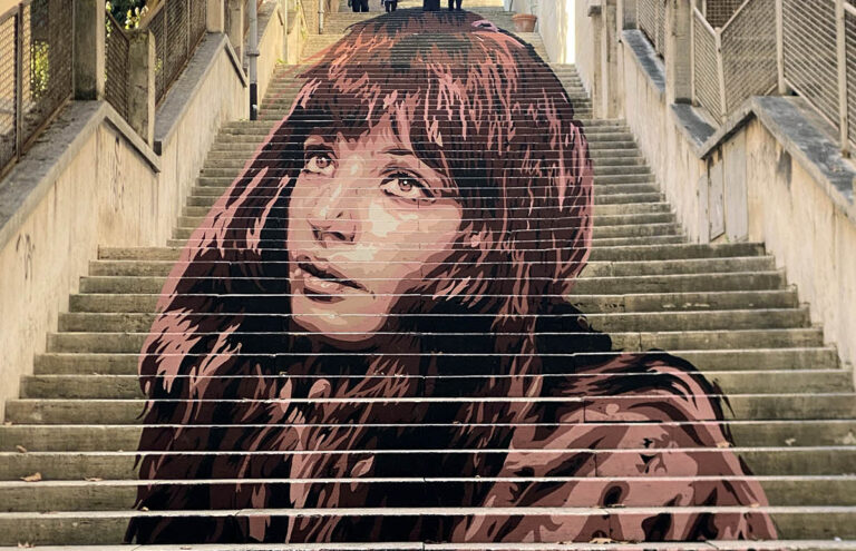 Panoramica dell'opera di Diavù a Roma