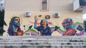 Opera di Ermes Artworks allo Zen di Palermo -ph credit @Ermes Artworks